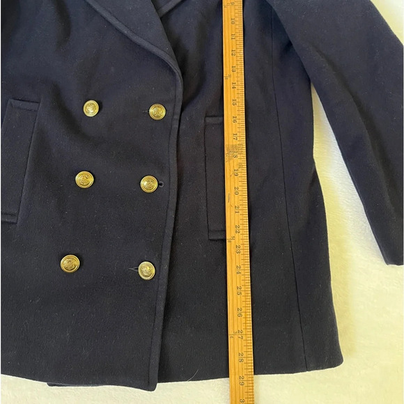 Mackintosh 100% Pure Wool Navy Authentic Peacoat Coat Women’s Sz M/L Sailor READ - Picture 11 of 14